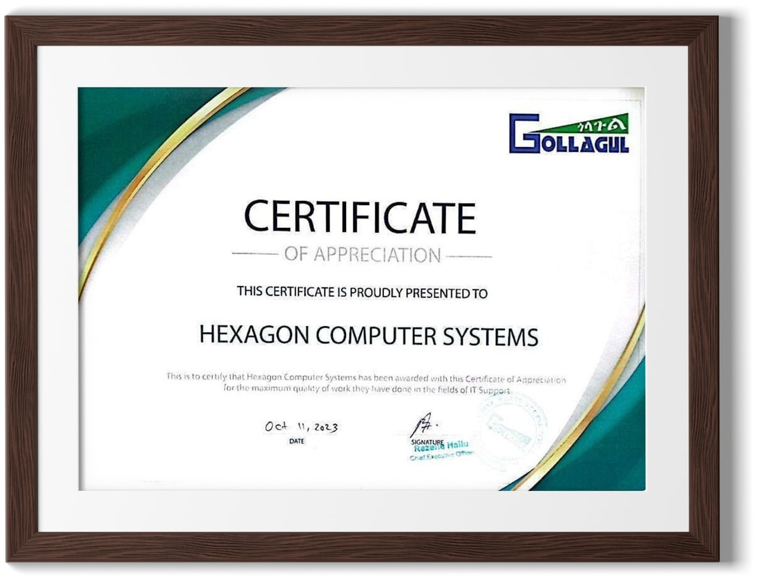 Certificate of Appreciation